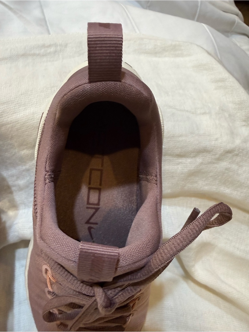 Nike Women's Mauve Knit Lace-Up Sneakers - Picture 4 of 9